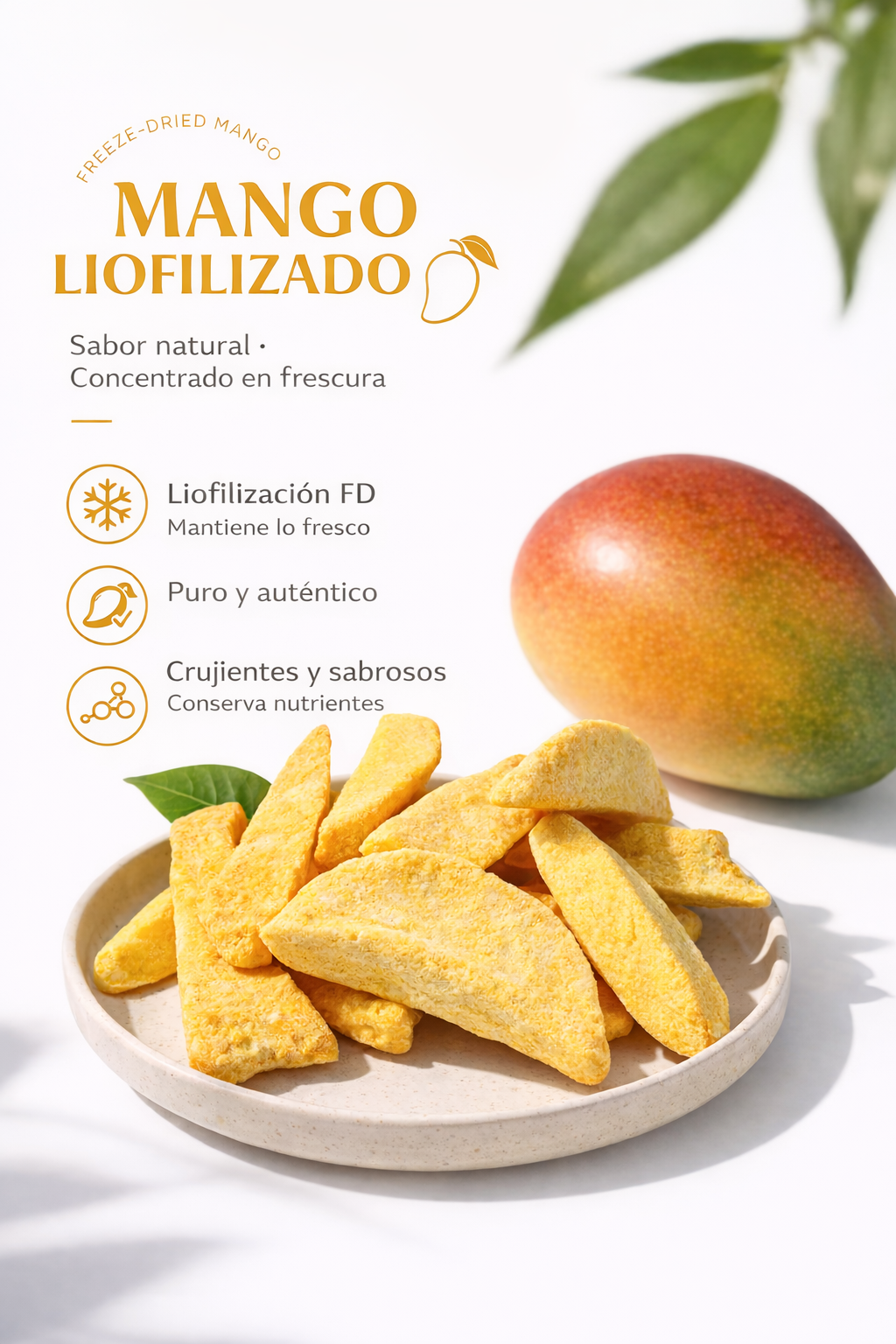 Mango Liofilizado Natural Crujiente