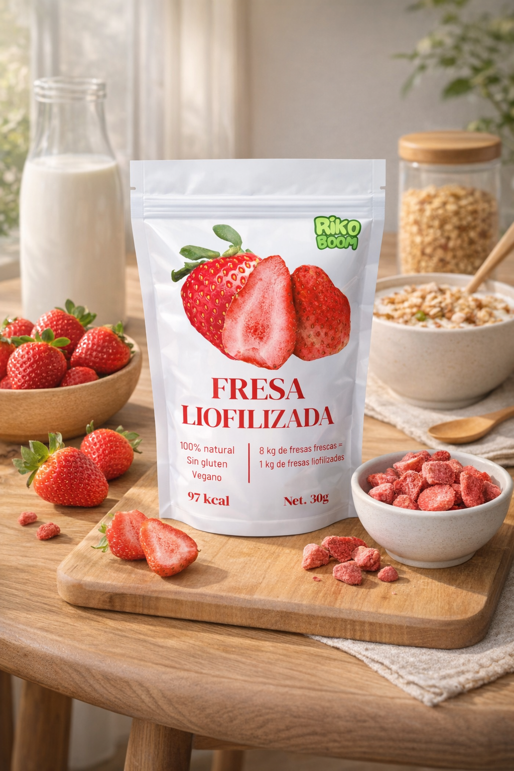 Fresa Entera Liofilizada Crujiente